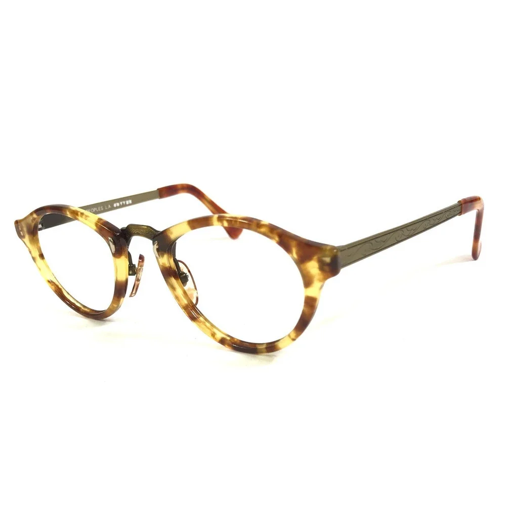 Vintage Oliver Peoples Eyeglasses Frames OP-60 404 AG Antique Gold 49-22-140